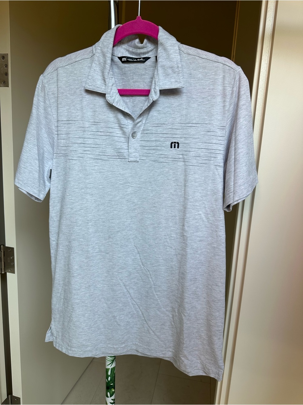 Travis Mathew Light Gray Short-Sleeve Polo